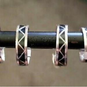 Native American Onyx Inlay  Band Ring